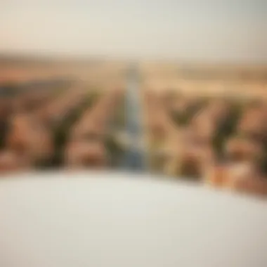 Aerial view of a developing neighborhood in Dubai