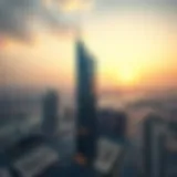 Aerial view of G24 Tower showcasing its unique architectural design