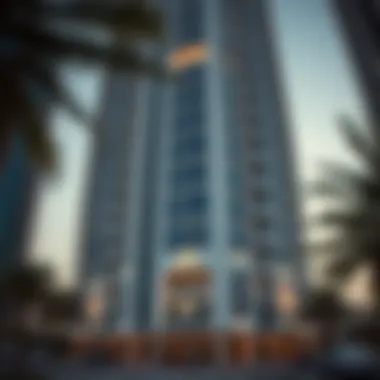Stunning modern facade of the J5 Building in Dubai