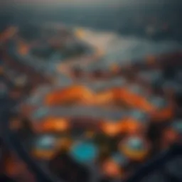 Aerial view of جميرا سيركل showcasing its unique architecture and layout