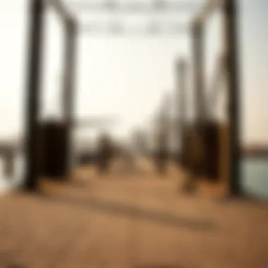 Historical Operations at Mina Rashed: A Glimpse into the Past Historical photograph of the original Mina Rashed port operations