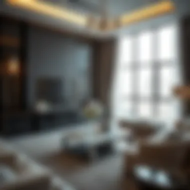 Elegant Interior of a Deluxe Apartment in Dubai Sophisticated interior design of a deluxe apartment