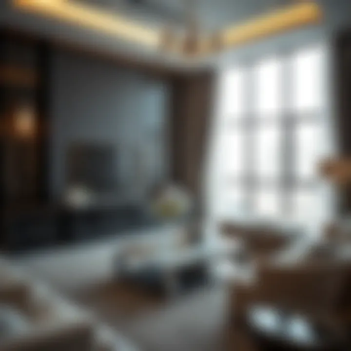 Elegant Interior of a Deluxe Apartment in Dubai Sophisticated interior design of a deluxe apartment