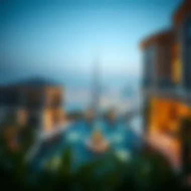 A Luxurious Villa Overlooking the Dubai Skyline Stunning view of a luxury villa in Dubai