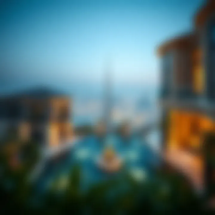 A Luxurious Villa Overlooking the Dubai Skyline Stunning view of a luxury villa in Dubai