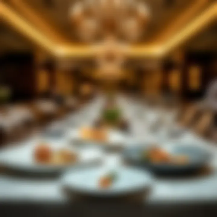Culinary delights presented in the hotel's fine dining restaurant