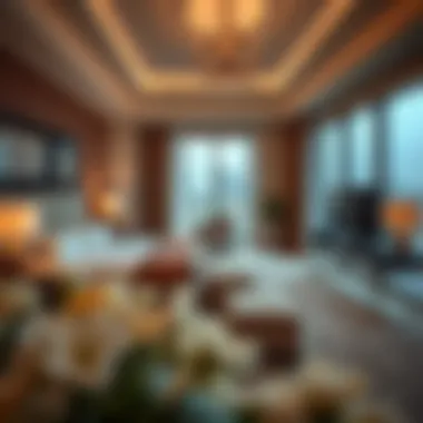 Opulent Guest Room Experience Luxurious guest room featuring high-end furnishings and decor