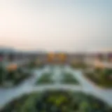 Panoramic View of the Shorooq Community Center A panoramic view of the Shorooq Community Center showcasing its modern architectural design