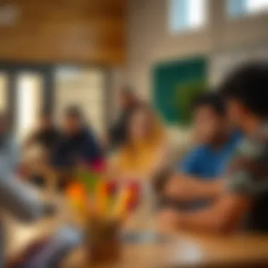 Residents Engaging in Community Program Residents engaging in a community program at the Shorooq Community Center