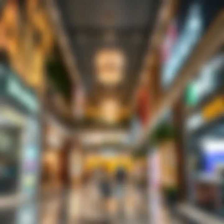 Interior shot of Silicon Oasis Mall highlighting diverse retail spaces