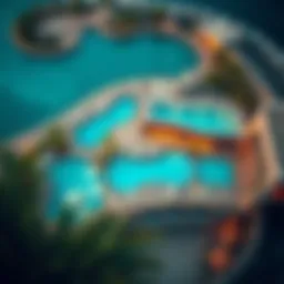 Stunning aerial view of the Wafi Pool showcasing its design and surroundings