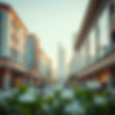 Business district in Thumbay Jurf highlighting commercial potentials