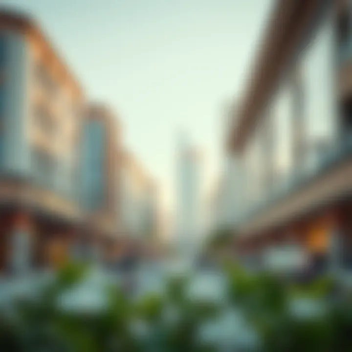 Business district in Thumbay Jurf highlighting commercial potentials