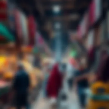 Cultural Hotspot: The Lively Markets of Dubai A bustling market scene full of spices and textiles in Dubai