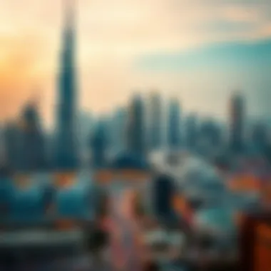 Dubai Skyline: A Testament to Modern Architecture A panoramic view of the Dubai skyline showcasing iconic skyscrapers