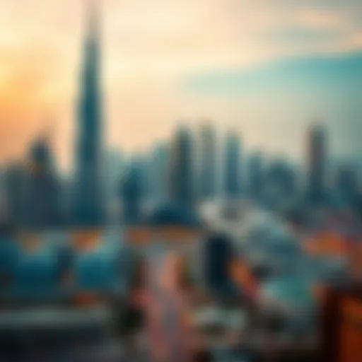 Dubai Skyline: A Testament to Modern Architecture A panoramic view of the Dubai skyline showcasing iconic skyscrapers