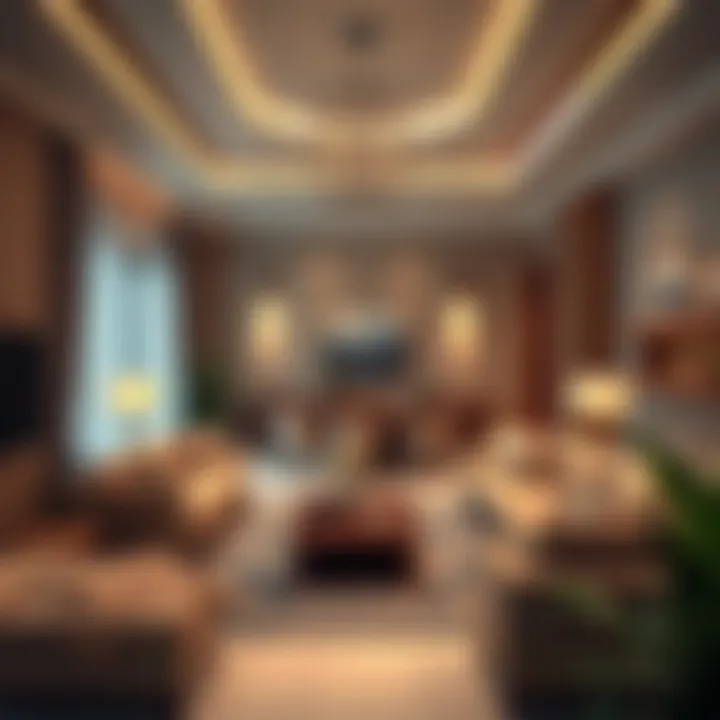 Inviting Living Space of a Mankhool Villa Cozy interior of a villa highlighting spacious living areas