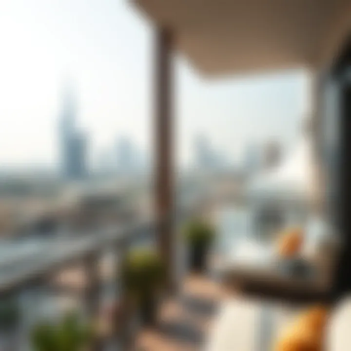 Stunning Balcony View from Villa Stunning view from a villa balcony overlooking the city