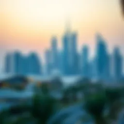 Skyline of Dubai showcasing modern architecture