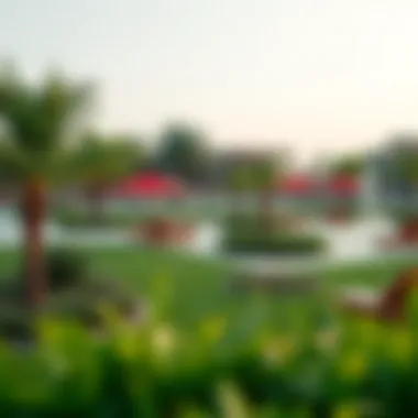 Community park at Westford Al Zahia featuring greenery and relaxation areas