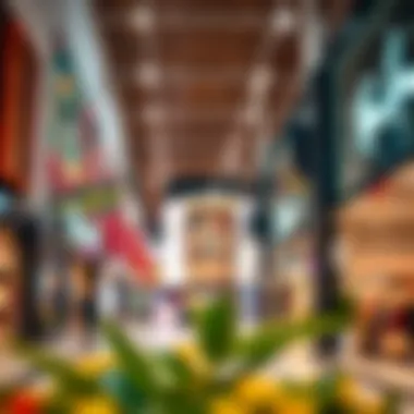 Diverse Retail Offerings at Festival Mall A vibrant retail section displaying diverse stores and boutique offerings