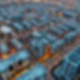 Aerial View of Fida Downtown Aerial view of Fida Downtown showcasing modern architecture and urban planning.