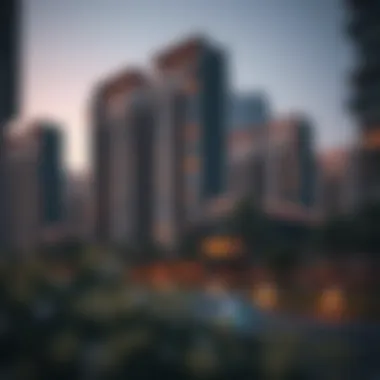 Luxury Residential Buildings in Fida Downtown Luxurious residential buildings in Fida Downtown reflecting contemporary design.