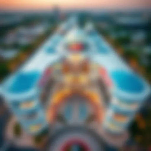 Aerial view showcasing the vibrant architecture of Forsan Central Mall