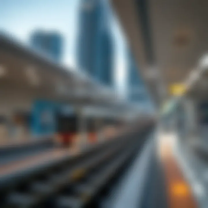 Connectivity of Garhoud Metro Station Illustration of Garhoud Metro Station's connectivity to key areas in Dubai