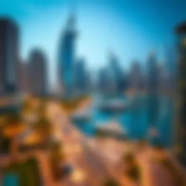 Dynamic Neighborhood: Dubai Marina A modern skyline featuring the Dubai Marina district
