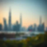 Dubai's Iconic Skyline Stunning skyline of Dubai showcasing modern architecture