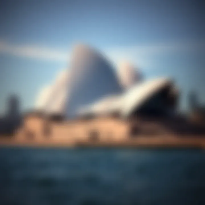 Sydney Opera House: A Symphony of Form and Function The intricate design of the Sydney Opera House against the backdrop of the harbor