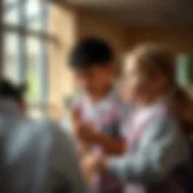 Students participating in extracurricular activities