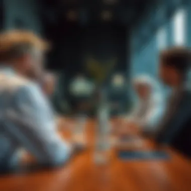 Discussing Asset Management Trends A business meeting discussing asset management trends and market impacts