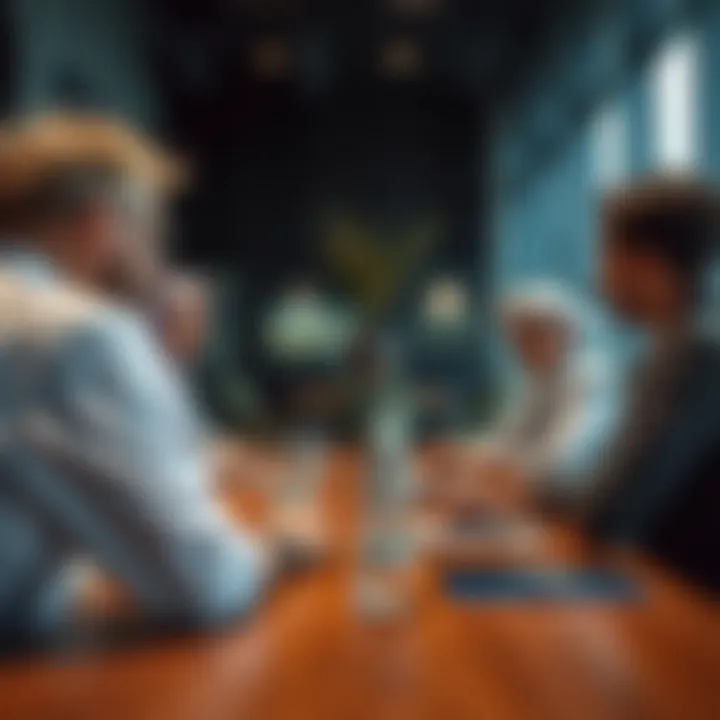 Discussing Asset Management Trends A business meeting discussing asset management trends and market impacts