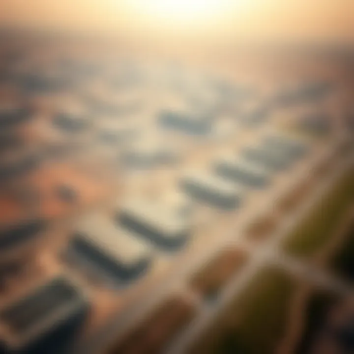 Aerial view of Sharjah's Industrial Area 10 showcasing its expansive layout and facilities