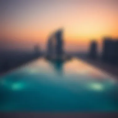 Stunning Infinity Pool in a Dubai Penthouse Infinity pool on a Dubai penthouse terrace
