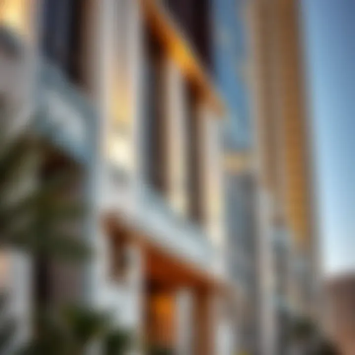 Architectural Elegance of Insignia Dubai Architectural details of Insignia Dubai's facade