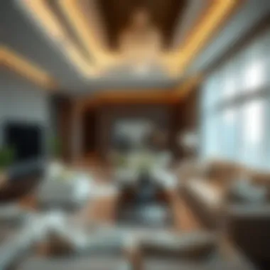 Luxury Living Spaces Interior design of a high-end apartment featuring modern aesthetics.