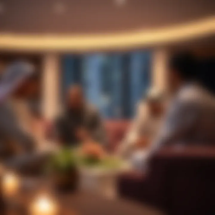 Investors engaging in discussions about opportunities in the النهده property market