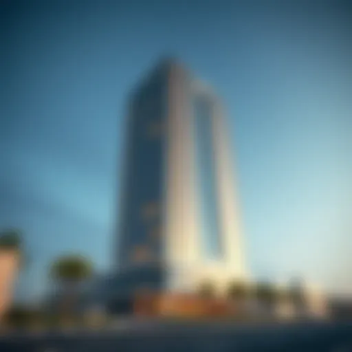 Modern Architectural Marvel: Iris Bay Tower Exterior view of Iris Bay Tower showcasing modern architecture