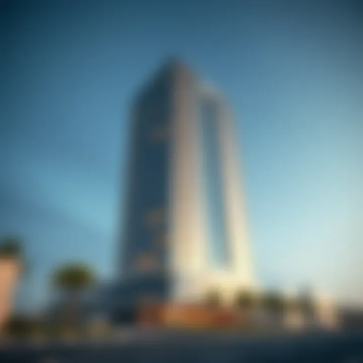 Modern Architectural Marvel: Iris Bay Tower Exterior view of Iris Bay Tower showcasing modern architecture