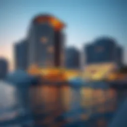 Stunning waterfront view of JBR Residence showcasing modern architecture