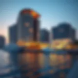 Waterfront Elegance of JBR Residence Stunning waterfront view of JBR Residence showcasing modern architecture