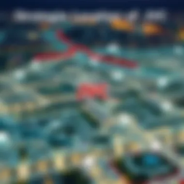 Map highlighting the strategic location and connectivity of Jumeirah Village Circle