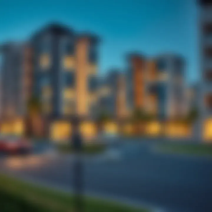 Modern residential buildings in Jumeirah Village Circle reflecting current property trends