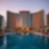 Architectural Marvel of JW Marriott Dubai Marina Stunning architectural view of JW Marriott Dubai Marina showcasing modern design