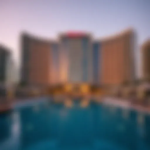 Architectural Marvel of JW Marriott Dubai Marina Stunning architectural view of JW Marriott Dubai Marina showcasing modern design