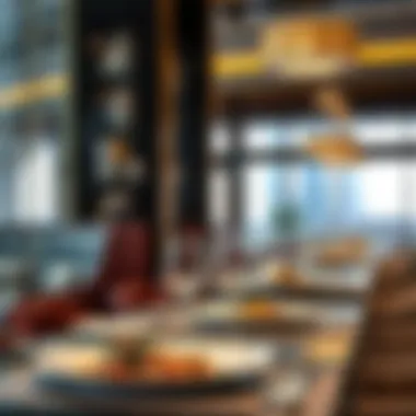 Elegant dining area in JW Marriott Dubai Marina featuring gourmet cuisine