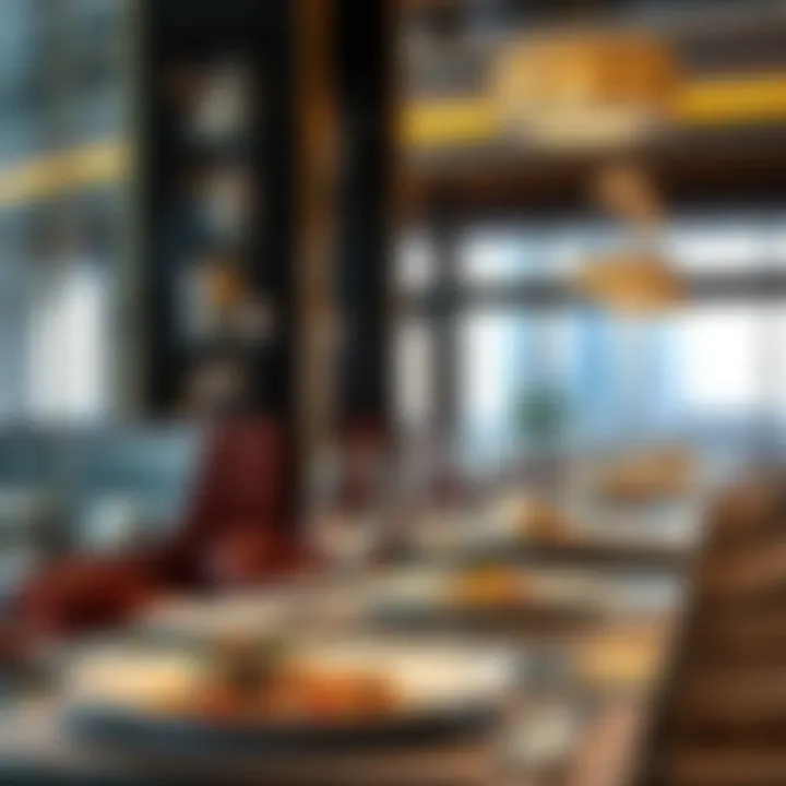 Elegant dining area in JW Marriott Dubai Marina featuring gourmet cuisine